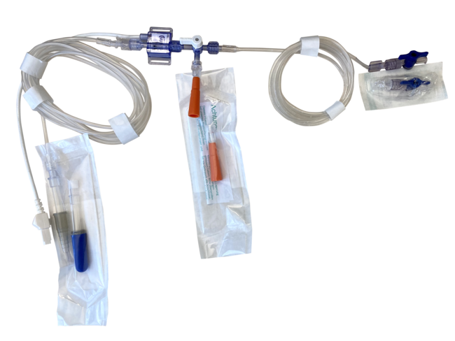 Katheter-Anschluss-Set für Blasendruck-Messung